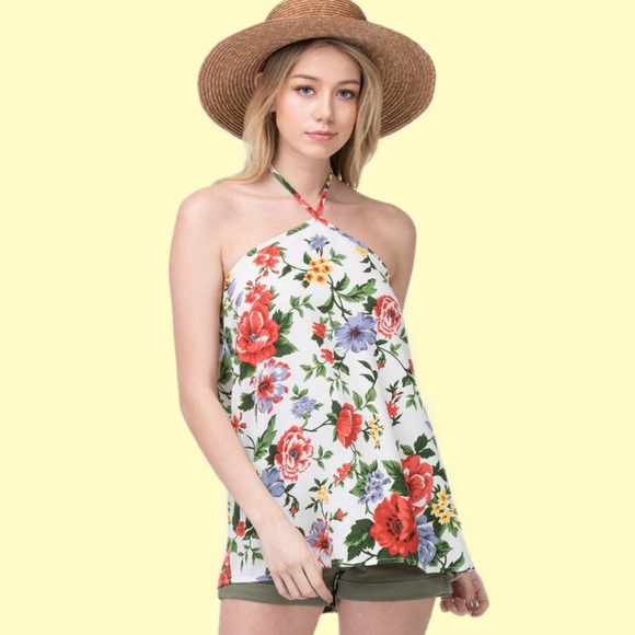 New Floral Halter Top - Picture 2 of 4
